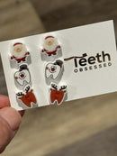 Santa, Rudolph, Frosty Dental Earrings