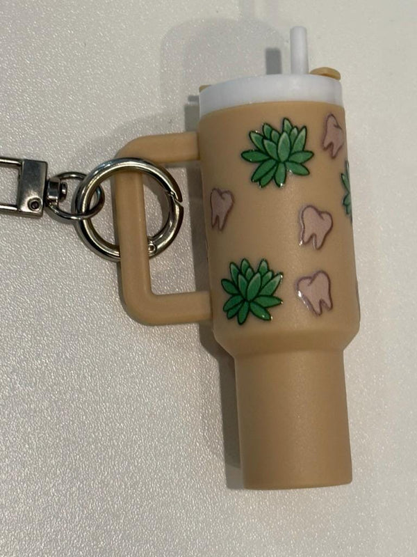 Tooth Tumbler Keychain, Tooth Keychain, Dental Keychain, Stanley Dental Hygiene Keychain, Dental Gifts, Dental Assistant, Stanley Cup