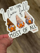 Thanksgiving Gnome Sticker, Happy Fall Sticker, Dental Assistant Sticker, dentistry sticker, RDH sticker, tooth sticker