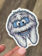 Abominable Snowmonster Sticker, Santa Tooth Sticker, Dental Sticker, Christmas Tooth, Dental Christmas Sticker, Grinch Teeth Sticker