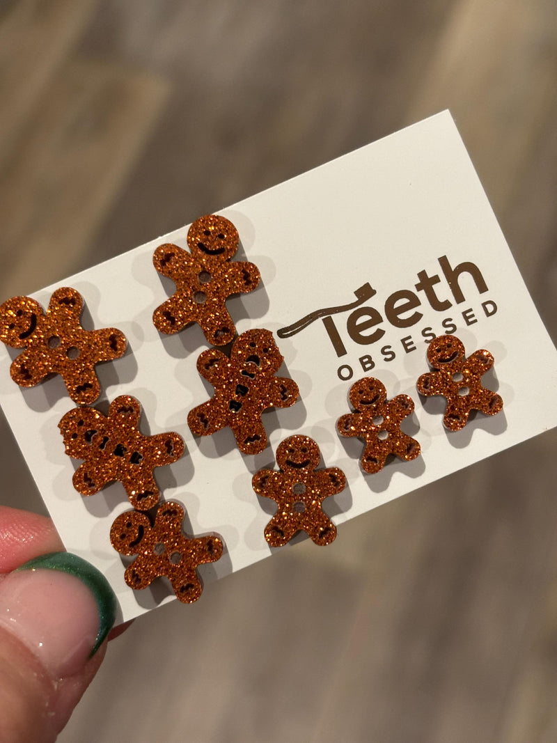 Gingerbread Men Dental Earrings