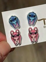 Teeth Earrings, Tooth Earrings, Dental Earrings, Teeth Jewelry, Pedo Teeth, Glitter Tooth Earrings