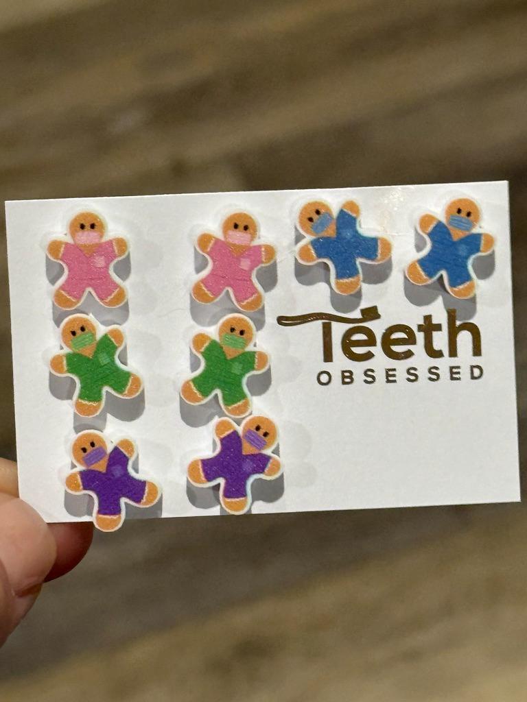 Gingerbread Dental Earrings