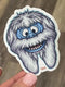 Abominable Snowmonster Sticker, Santa Tooth Sticker, Dental Sticker, Christmas Tooth, Dental Christmas Sticker, Grinch Teeth Sticker