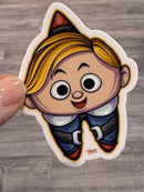 Hermie Tooth Sticker, Dental Christmas Sticker, Christmas Tooth, Dental Hygiene Gift, Dental Hermie Sticker