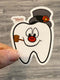 Frosty Tooth Sticker, Dental Christmas Sticker, Christmas Tooth, Dental Hygiene Gift, Dental Frosty Sticker