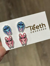 Teeth Earrings, Tooth Earrings, Dental Earrings, Teeth Jewelry, Pedo Teeth, Glitter Tooth Earrings