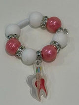 Stanley Charms: Mrs flossy, Dental Hygienist with Loupes, tooth bead with yellow decor