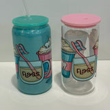 Dental Glass Cup with Lid and Straw | Dental Gift | Dental Cup | Dental Wine Glass | Iced Coffee Cup