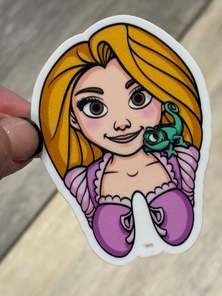 Rapunzeltooth, Pascal Tooth Sticker, Dental Assistant Sticker, Dental Assisting Sticker, Dental Hygiene Sticker, Dental Hygienist Sticker