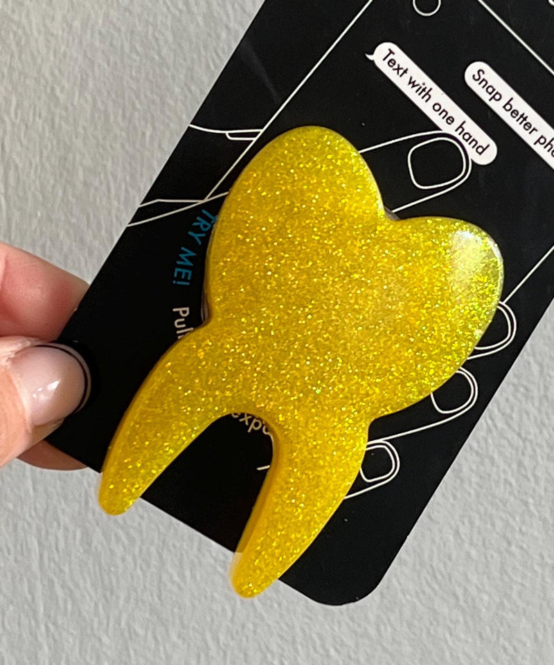 Yellow Tooth Phone Grip, Dental Grip, Tooth Phone Holder, Dental Phone Grip, Toothy Phone, Dental Hygiene Gift, Dental Assistant, Hygienist