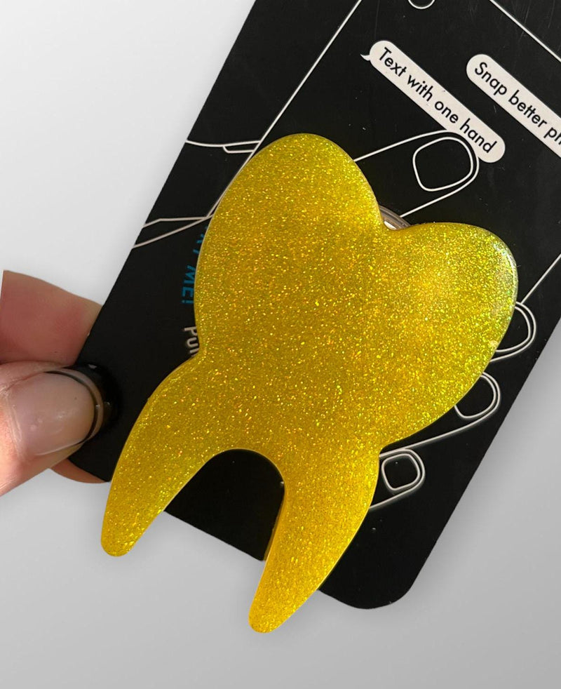 Yellow Tooth Phone Grip, Dental Grip, Tooth Phone Holder, Dental Phone Grip, Toothy Phone, Dental Hygiene Gift, Dental Assistant, Hygienist