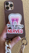 Nerves Phone Grip, Dental Grip, Tooth Phone Holder, Dental Phone Grip, Endo Phone, Dental Hygiene Gift, Dental Assistant, Hygienist