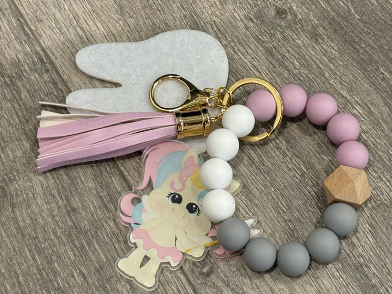 Unicorn Tooth Fairy Dental Keychain, Tooth Keychain, Teeth Keychain, Dental Hygiene Keychain, Dental Gifts, Dental Assistant, Ortho