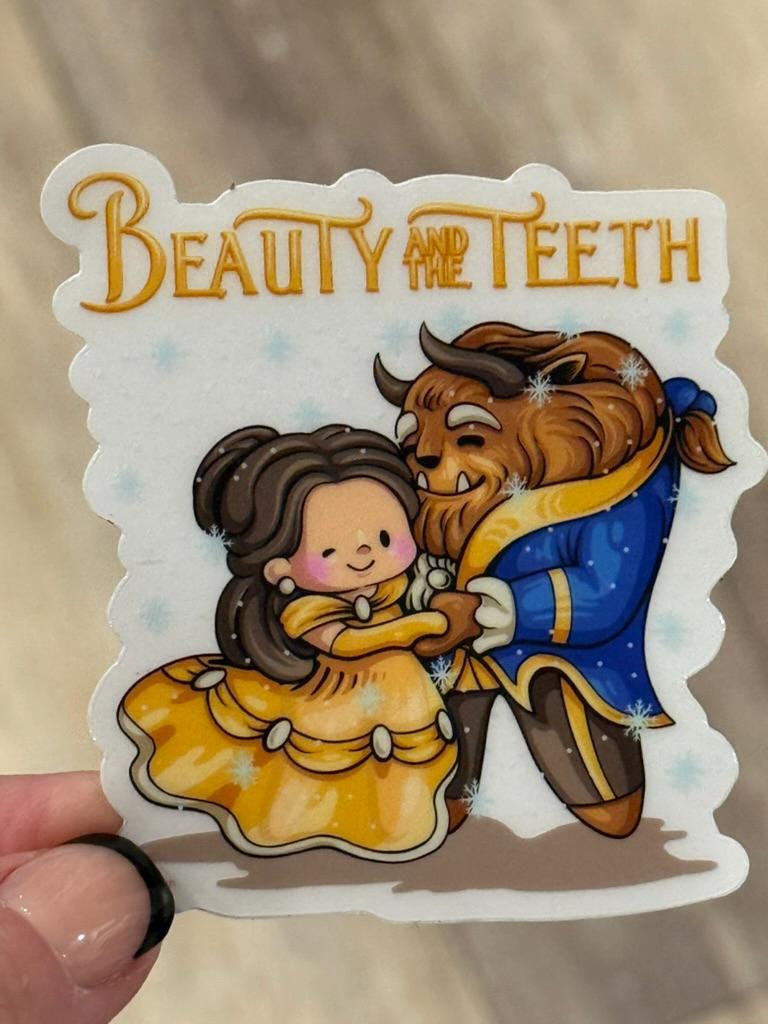 Lion Tooth Sticker, Dental Assistant Sticker, Dental Assisting Sticker, Dental Hygiene Sticker, Dental Hygienist Sticker