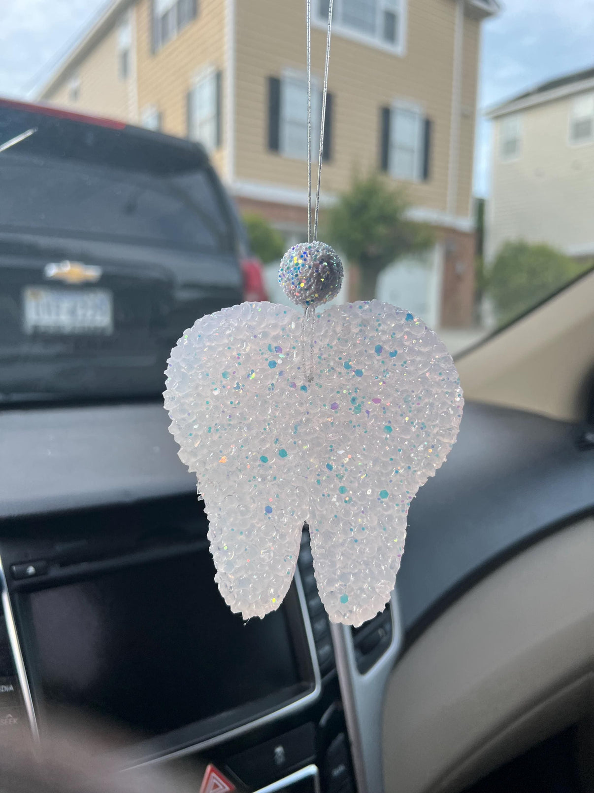 White Tooth Car Freshener: Dental Gift