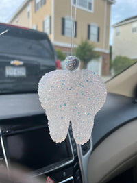 White Tooth Car Freshener: Dental Gift