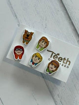 Scooby Tooth Earrings, Teeth Earrings, Molar Earrings, Dental Earrings, Tooth Earrings, Glass Tooth Earrings ,Dental Gift