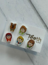 Scooby Tooth Earrings, Teeth Earrings, Molar Earrings, Dental Earrings, Tooth Earrings, Glass Tooth Earrings ,Dental Gift