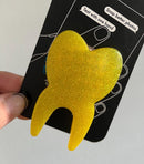 Yellow Tooth Phone Grip, Dental Grip, Tooth Phone Holder, Dental Phone Grip, Toothy Phone, Dental Hygiene Gift, Dental Assistant, Hygienist