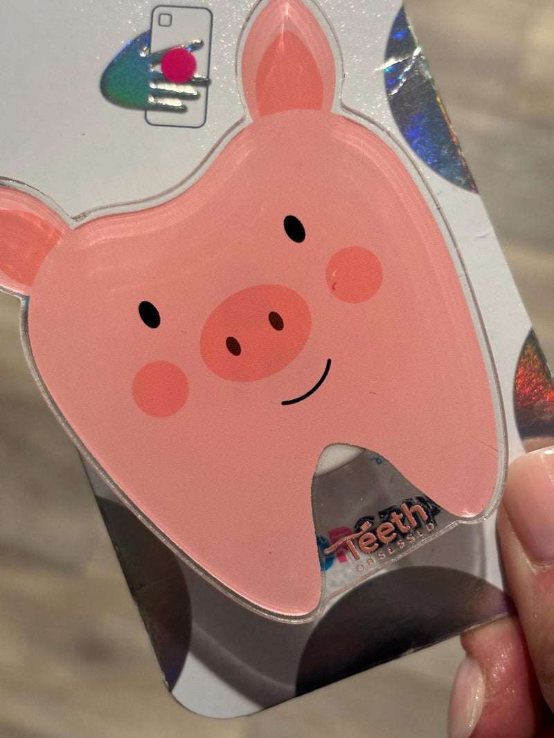 Pig Phone Grip, Dental Grip, Tooth Phone Holder, Dental Phone Grip, Toothy Phone, Dental Hygiene Gift, Dental Assistant, Hygienist