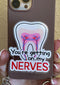 Nerves Phone Grip, Dental Grip, Tooth Phone Holder, Dental Phone Grip, Endo Phone, Dental Hygiene Gift, Dental Assistant, Hygienist