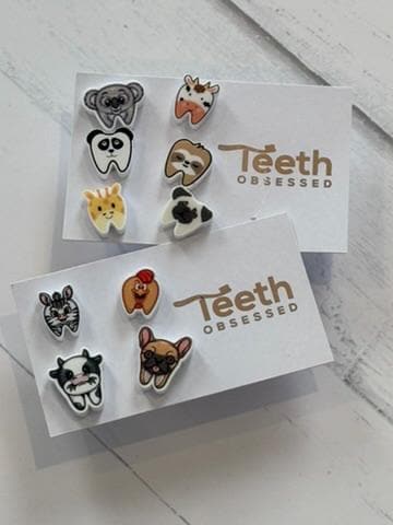 Dental Earrings, Teeth Earrings, Tooth Earrings, Glitter Tooth Earrings, Dental Hygiene Gift Dental Assistant, Dental Graduation