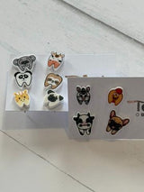 Dental Earrings, Molar Earrings, Dental Earrings, Tooth Earrings, Glass Tooth Earrings, Glitter Tooth Earring, Teeth Earrings