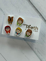 Scooby Tooth Earrings, Teeth Earrings, Molar Earrings, Dental Earrings, Tooth Earrings, Glass Tooth Earrings ,Dental Gift