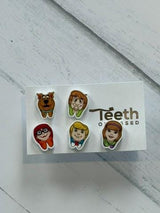 Scooby Tooth Earrings, Teeth Earrings, Molar Earrings, Dental Earrings, Tooth Earrings, Glass Tooth Earrings ,Dental Gift