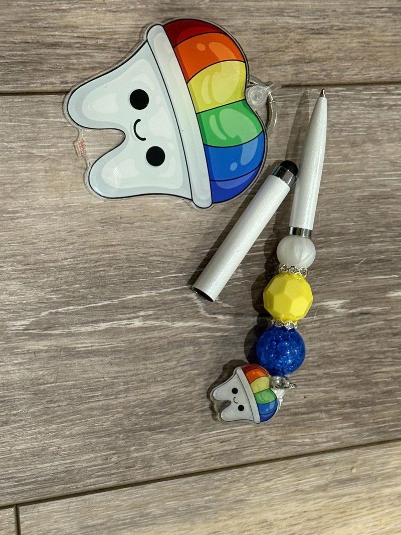 Dental Keychain, Tooth Keychain, Teeth Keychain, Dental Hygiene Keychain, Dental Gifts, Dental Assistant, Dental Hygiene Gift