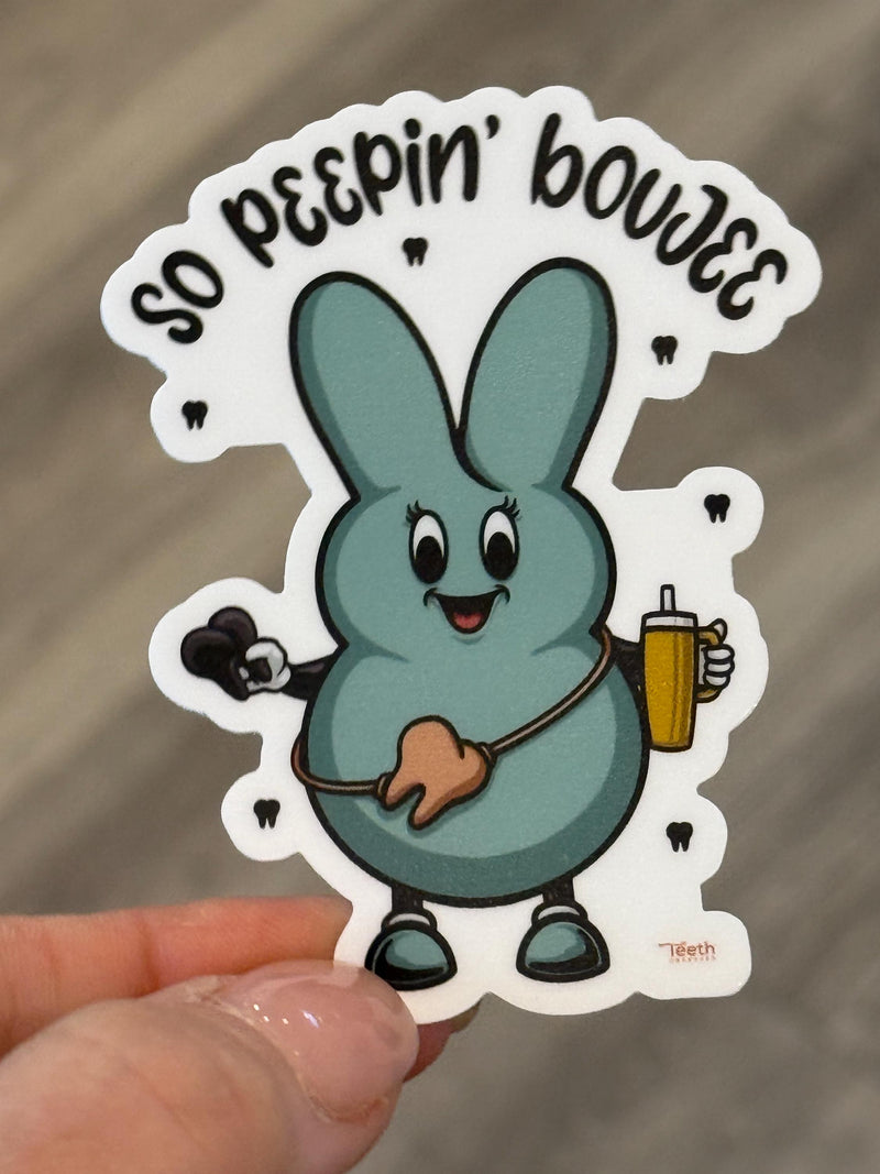 Easter Dental Bunny, RDH Sticker, Dental Student, Hygienist Sticker, Tooth Sticker, Dentistry Sticker, RDH Gift, Dental Assistant Gift