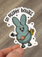 Easter Dental Bunny, RDH Sticker, Dental Student, Hygienist Sticker, Tooth Sticker, Dentistry Sticker, RDH Gift, Dental Assistant Gift