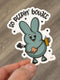 Easter Dental Bunny, RDH Sticker, Dental Student, Hygienist Sticker, Tooth Sticker, Dentistry Sticker, RDH Gift, Dental Assistant Gift