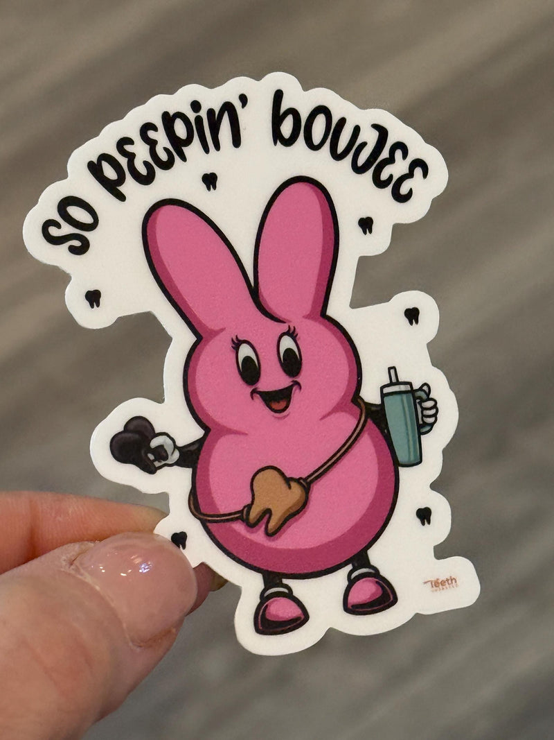 Dental Bunny, RDH Sticker, Dental Student, Hygienist Sticker, Tooth Sticker, Dentistry Sticker, RDH Gift, Dental Assistant Gift