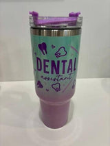 Tooth Tumbler, Dental Cold Cup, Dental Babe Mug, Dental Hygienist Cup, Straw Topper, Dentist Coffee Cup, Dental Gift, Tooth Topper
