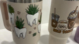 Tooth Tumbler, Dental Cold Cup, Dental Babe Mug, Dental Hygienist Cup, Straw Topper, Dentist Coffee Cup, Dental Gift, Tooth Topper