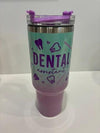 Tooth Tumbler, Dental Cold Cup, Dental Babe Mug, Dental Hygienist Cup, Straw Topper, Dentist Coffee Cup, Dental Gift, Tooth Topper