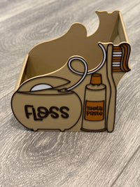 Dental Enamel Pin Holder: Acrylic Tooth-Themed Display