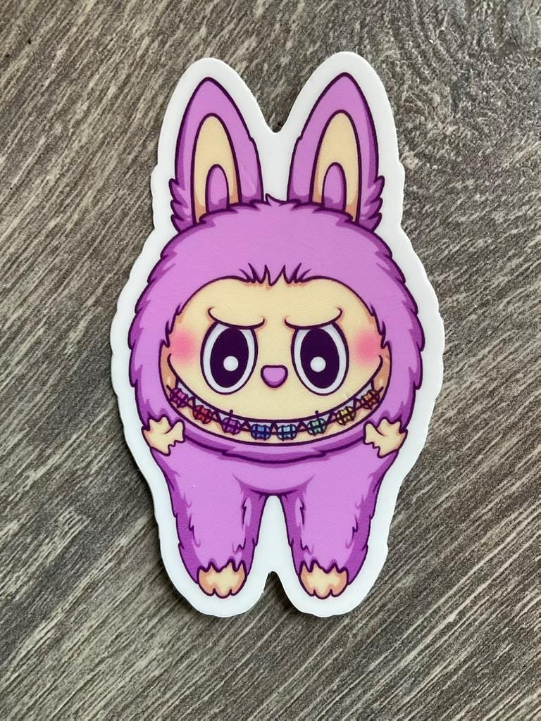 Ortho Labubu Sticker, Labubu Stickers, Dental Labubu Sticker for Car Windows, Dental Sticker, Tooth Laptops, Teeth Notebooks, Dental Gift