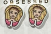 Pink Tooth Earrings, Teeth Earrings, Dental Earrings, Dental Gift, Dental Assistant Earrings, Dental Hygienist Earrings, Glitter Earrings