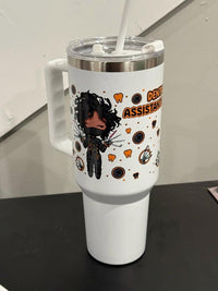 Custom Halloween Dental 40 Oz Glass Tumbler, Spooky Dentist Gift, Dental Hygienist Gift, Dental Assistant Cup, Pediatric Dentist Halloween