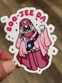 Boo DA Sticker, Dental sticker, Dental Ghost, Cute Halloween sticker, Rdh sticker, dental assistant sticker, dentist sticker