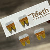 Mummy Tooth, Halloween Earrings, Candy Corn Tooth, Ghost Teeth, Pumpkin Dental, Skull, Spider & Tooth Polymer Clay Studs, Cute Spooky