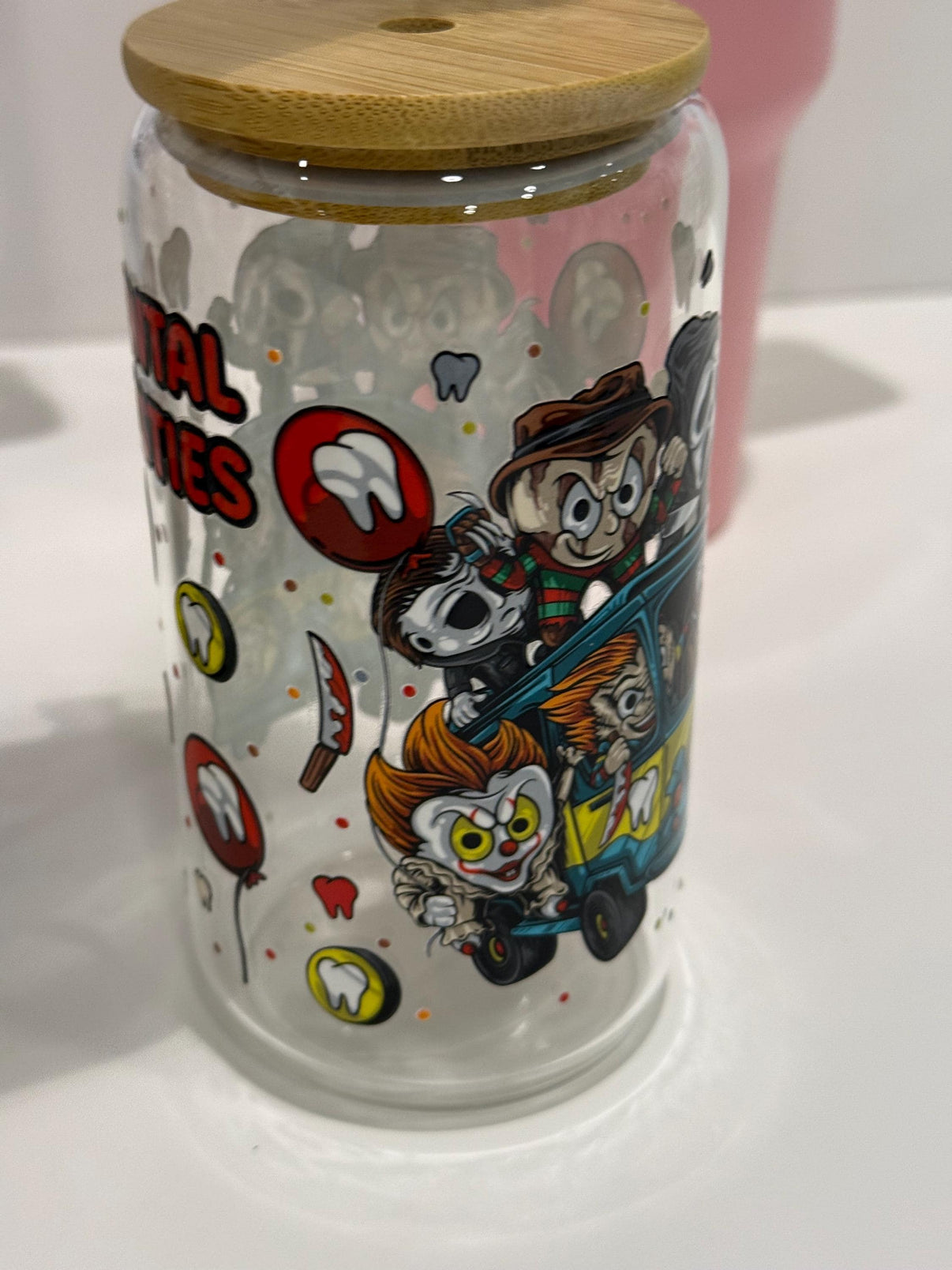 Halloween Dental Glass Tumbler, Trick Or Treat Brush Your Teeth, Spooky Dental Assistance, Dental Hygienist, Dentist Gift, Dental Student