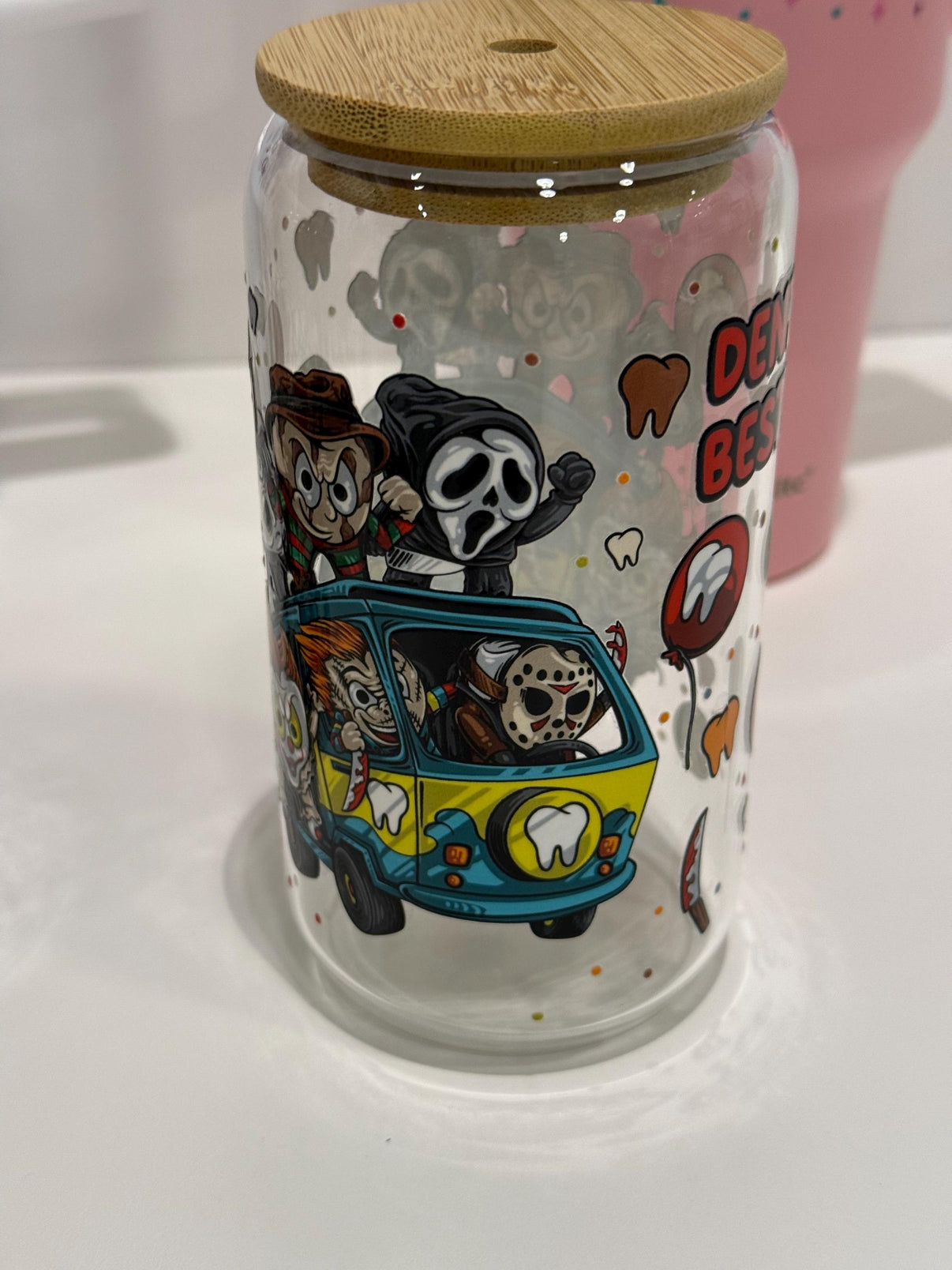 All My Villian Halloween Dental Glass