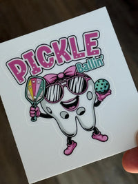 Dental Pickleball Sticker, Dental Assistant Sticker, Dental Hygienist Sticker, Tooth Sticker, Teeth Sticker, pickleball Sticker