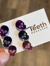 Dental Halloween Earrings, Tooth Glow in the Dark, Ghost, Bat, Pumpkin, Skull, Spider & Tooth Polymer Clay Studs,