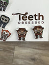 Halloween Tooth Earrings, Dental Earrings, Beetletooth, Dental Pumpkin, Spooky Tooth, Dental Gift, Dental Hygiene