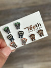 Halloween Tooth Earrings, Dental Earrings, Beetletooth, Dental Pumpkin, Spooky Tooth, Dental Gift, Dental Hygiene